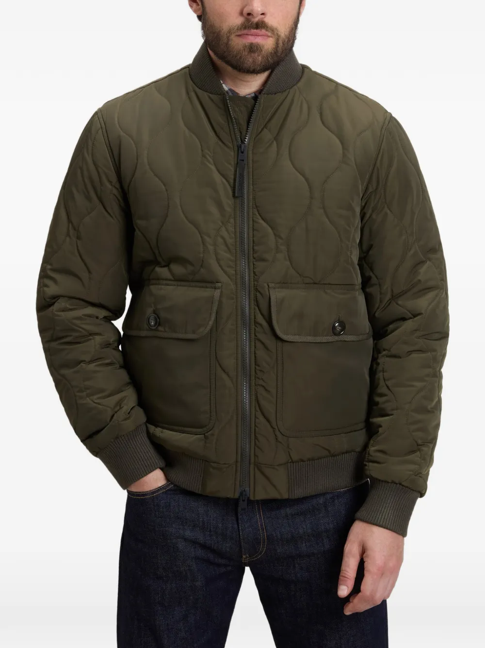 Woolrich Gewatteerd jack Groen