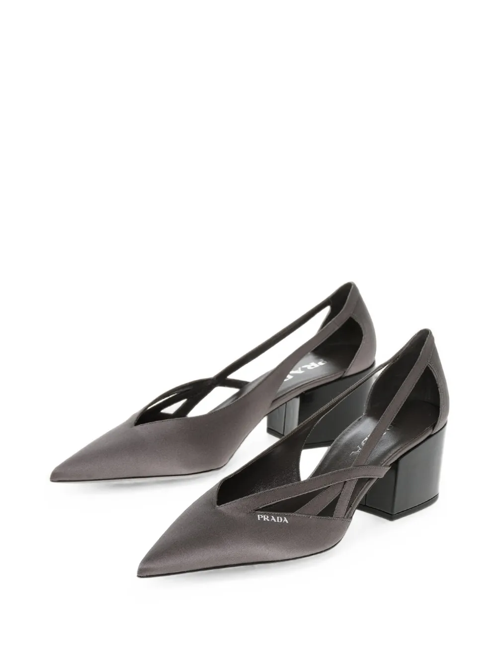 Prada cut-out pointed-toe pumps Grijs