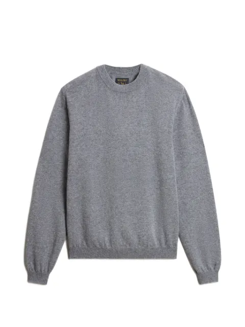 Woolrich كنزة صوف الحمل برقبة مستديرة