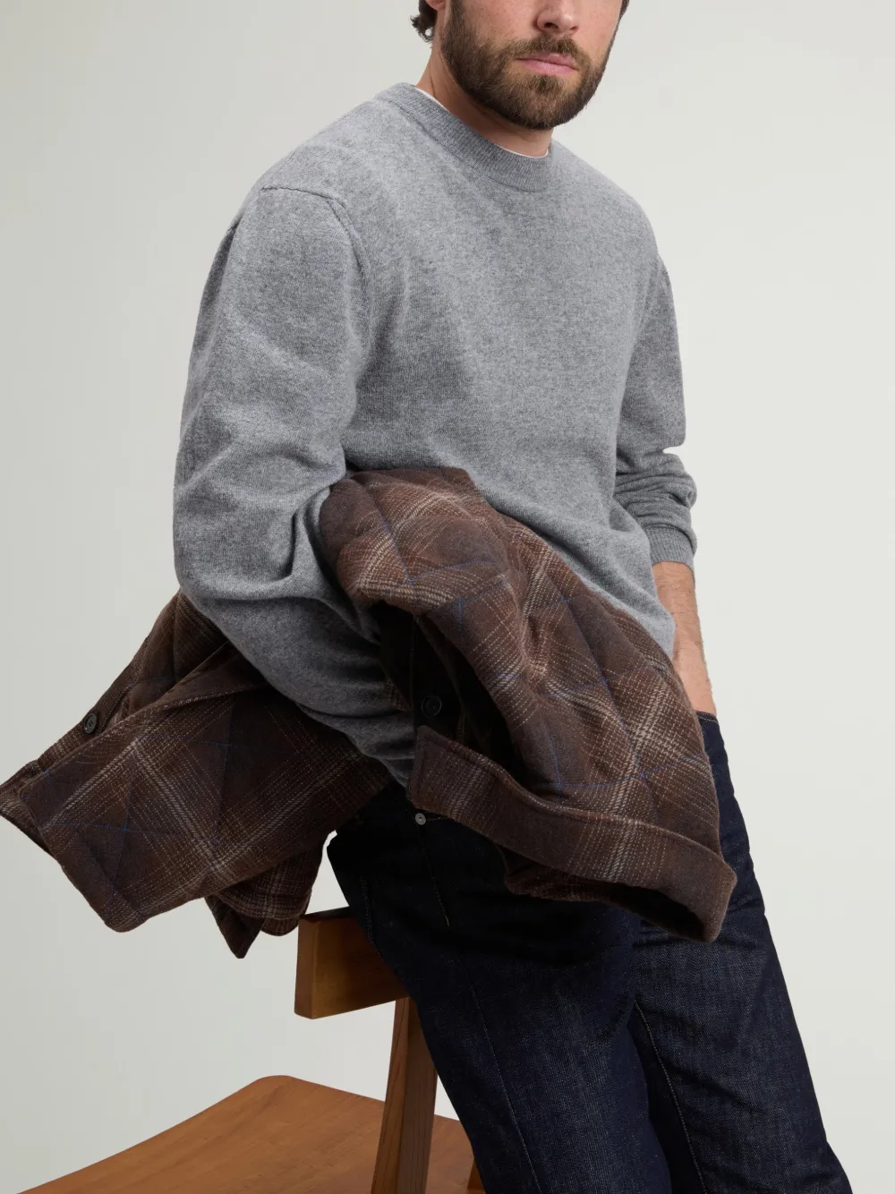 Woolrich Trui met ronde hals Grijs