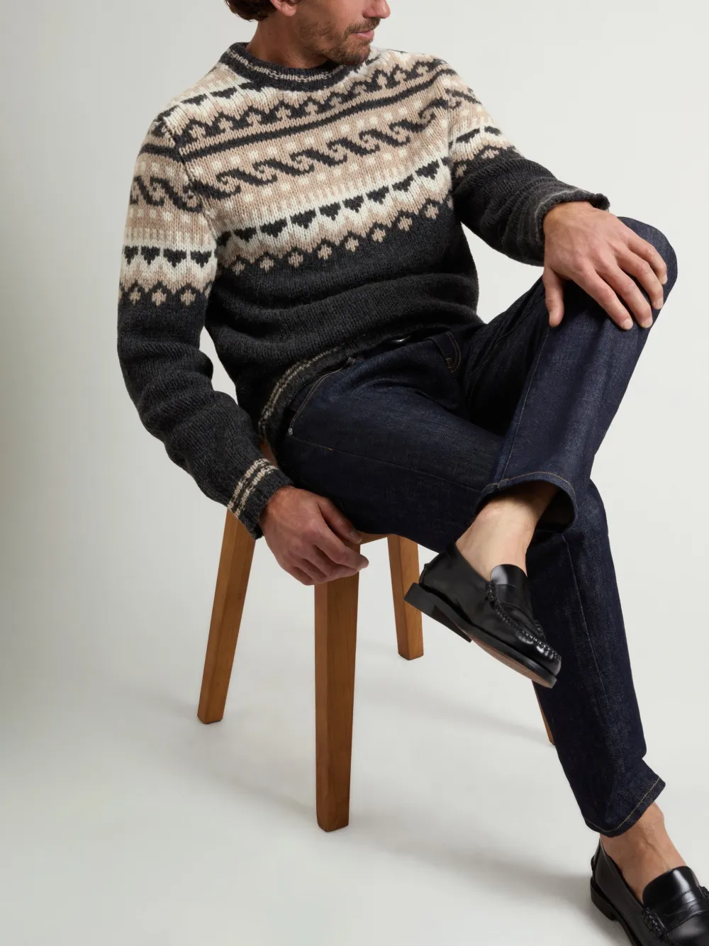 Woolrich Fair Isle-gebreide trui Grijs