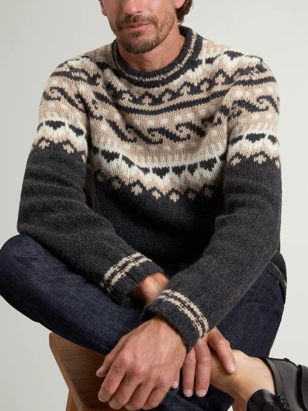 Woolrich Fair Isle-gebreide trui Grijs