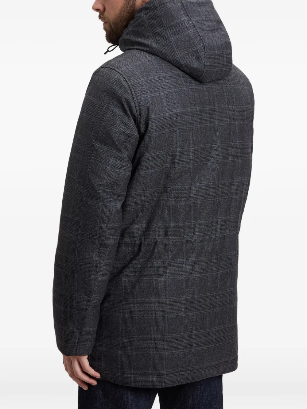 Woolrich Zelander geruite parka Grijs
