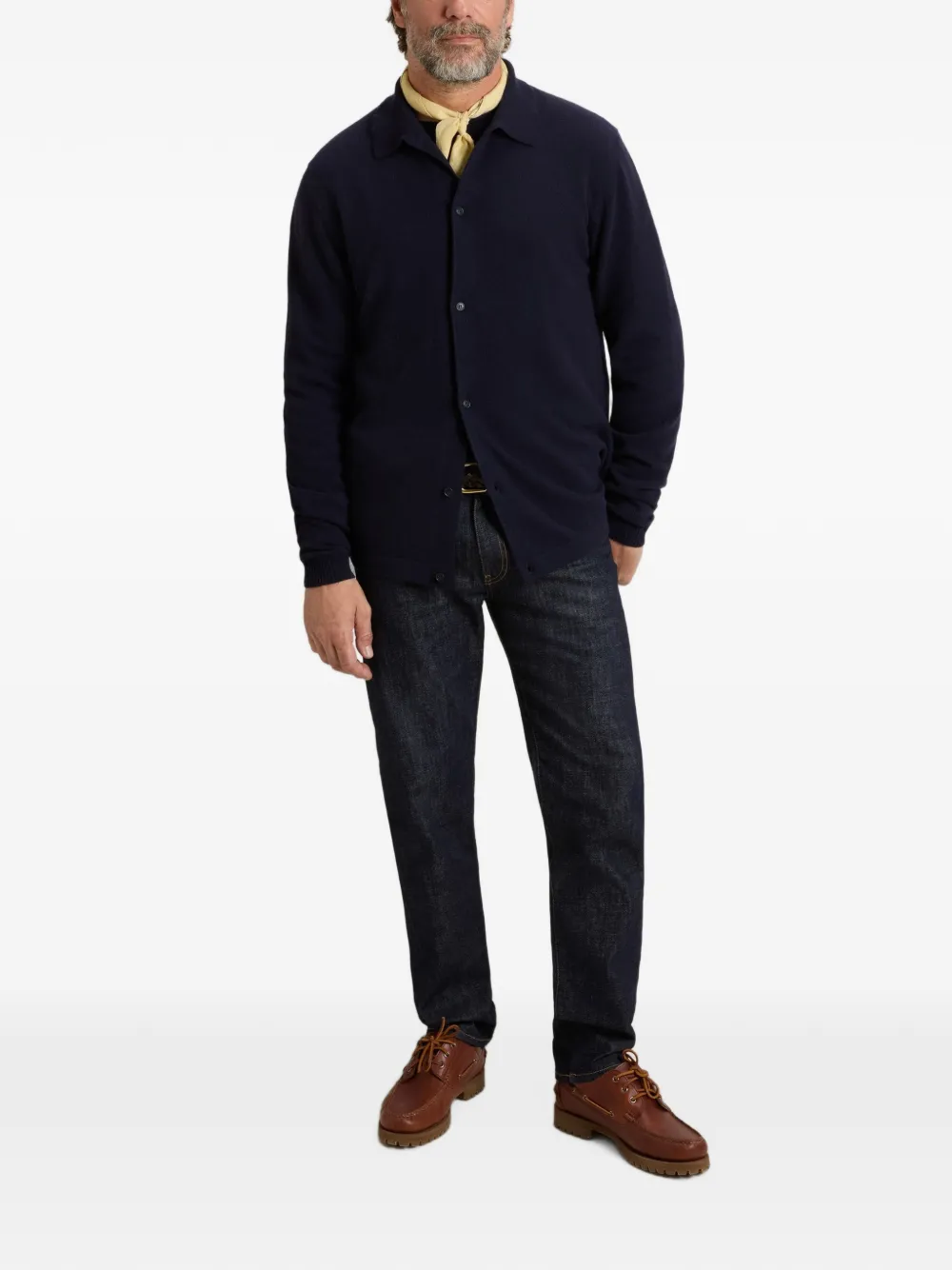 Woolrich Button-up vest met kraag Blauw