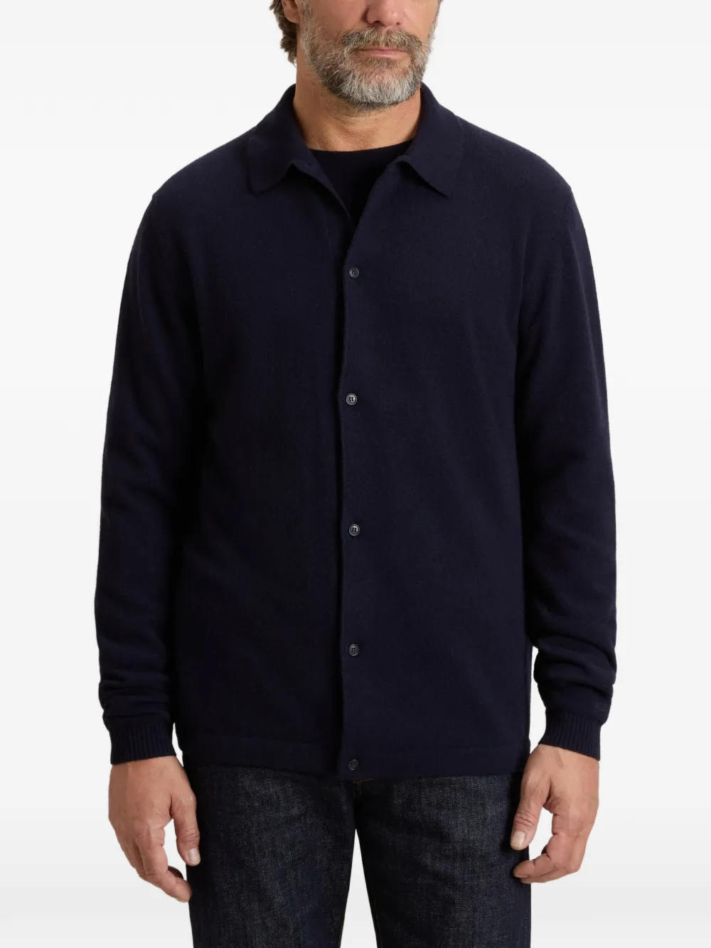 Woolrich Button-up vest met kraag Blauw