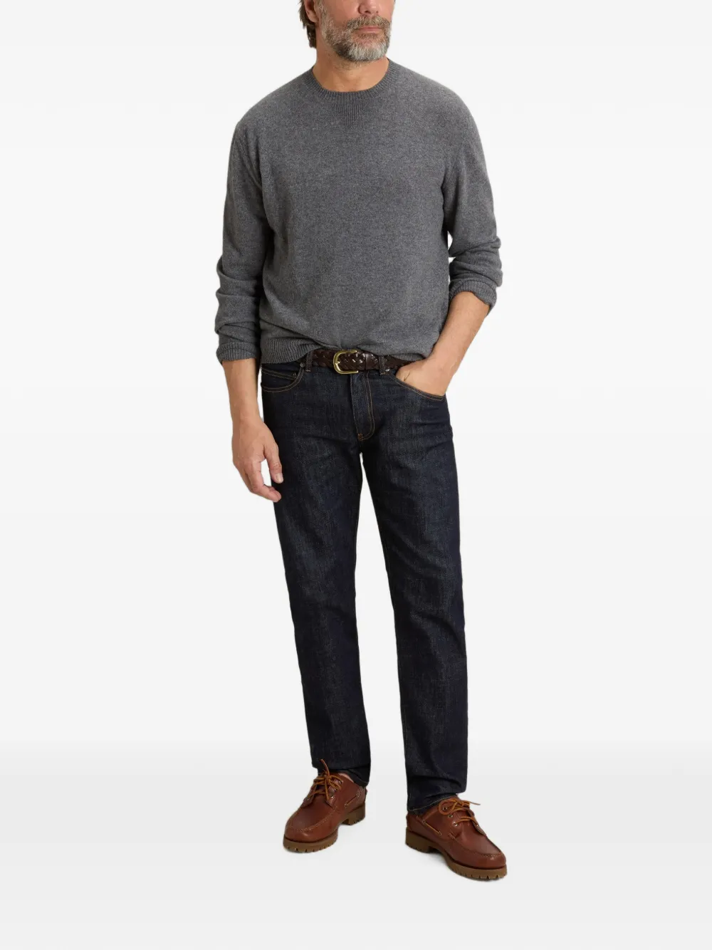 Woolrich Trui met ronde hals Grijs