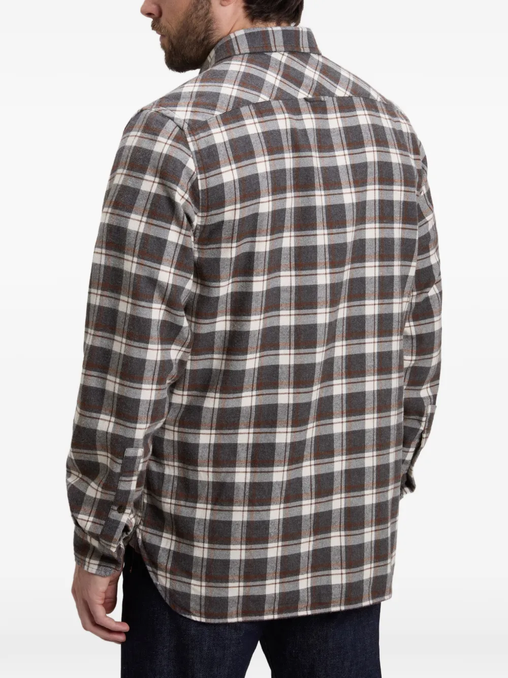 Woolrich Warren geruit flanellen overhemd Grijs