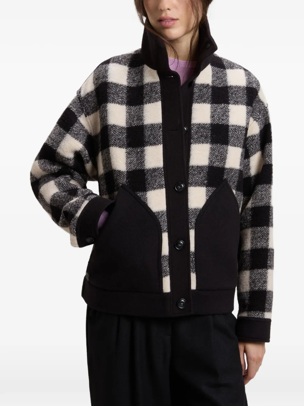 Woolrich Gentry geruit vest Zwart