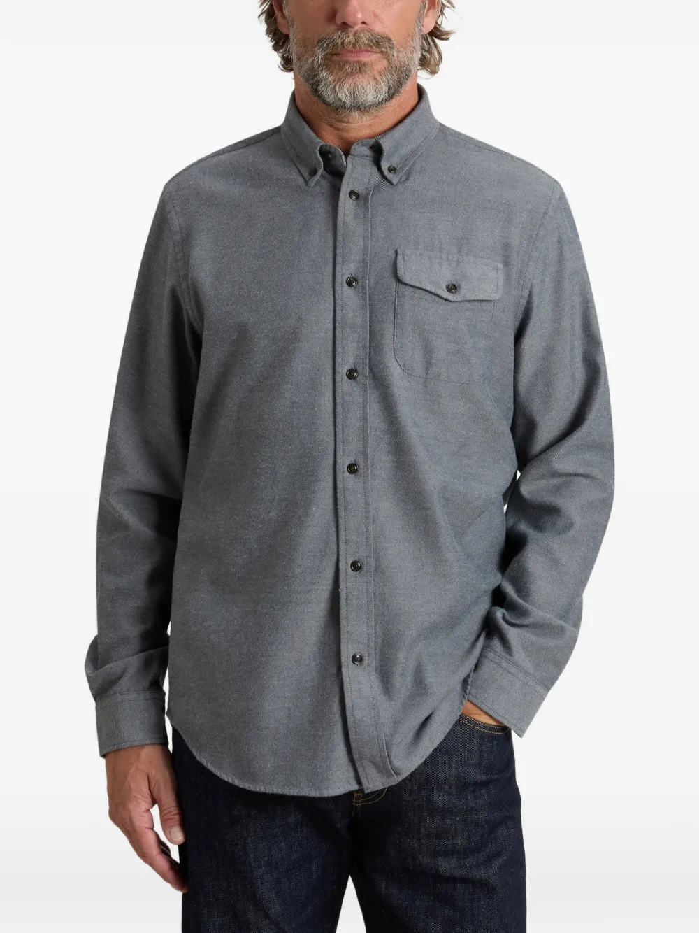 Woolrich Overhemd met zakdetail Grijs