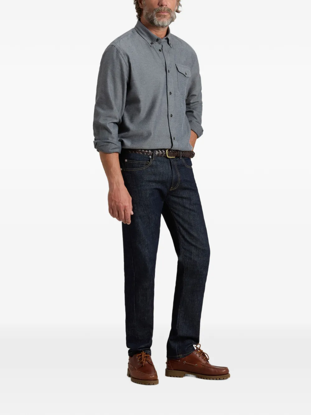Woolrich Overhemd met zakdetail Grijs