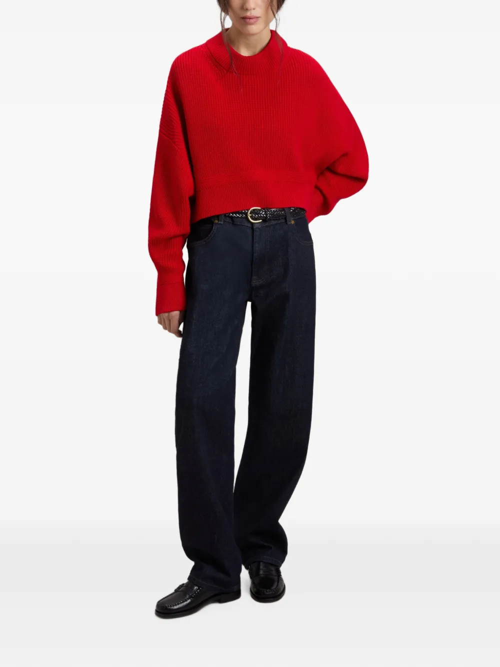 Woolrich Ribgebreide trui Rood