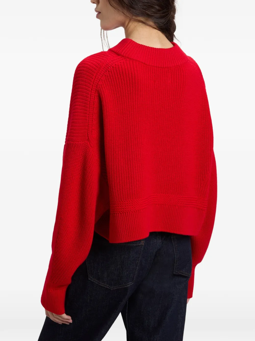 Woolrich Ribgebreide trui Rood