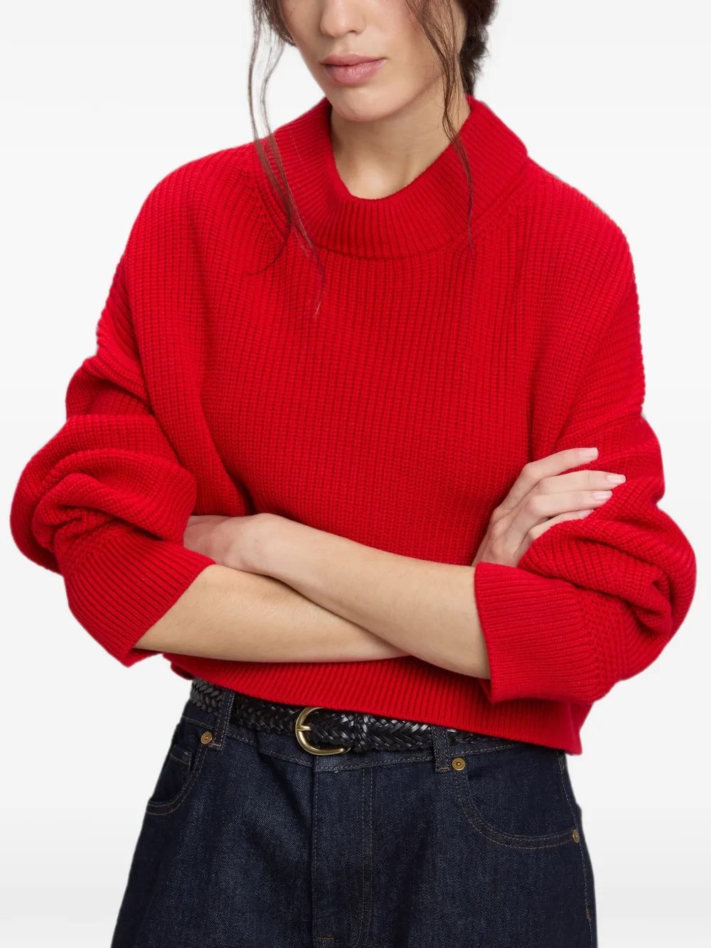 Woolrich Ribgebreide trui Rood