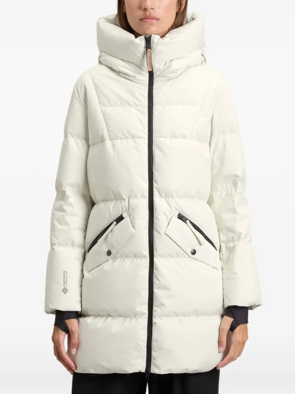 Woolrich GTX gewatteerd jack met capuchon Wit
