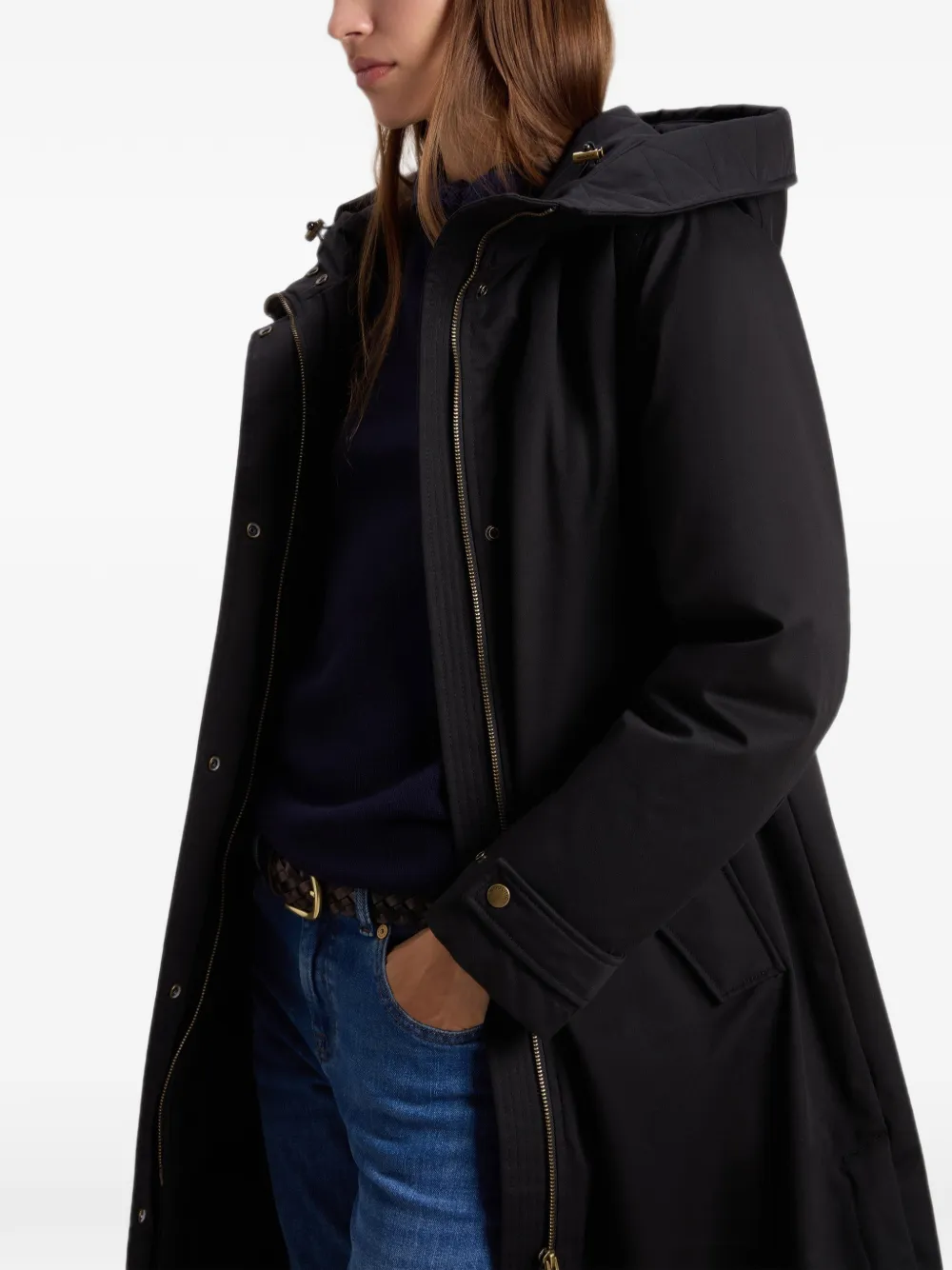 Woolrich Parka met imitatiebont Zwart