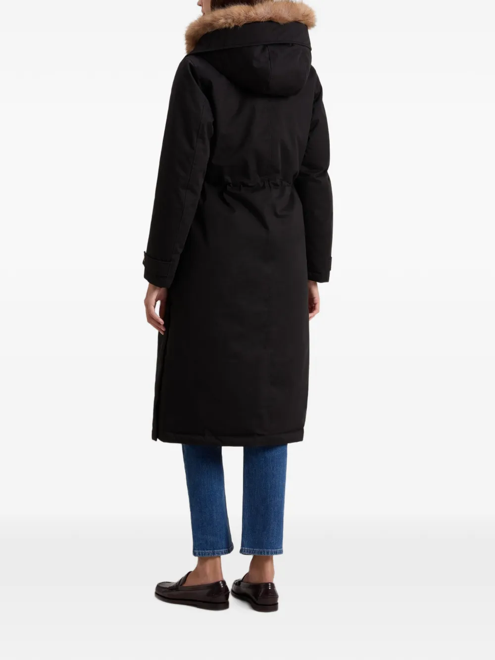 Woolrich Parka met imitatiebont Zwart