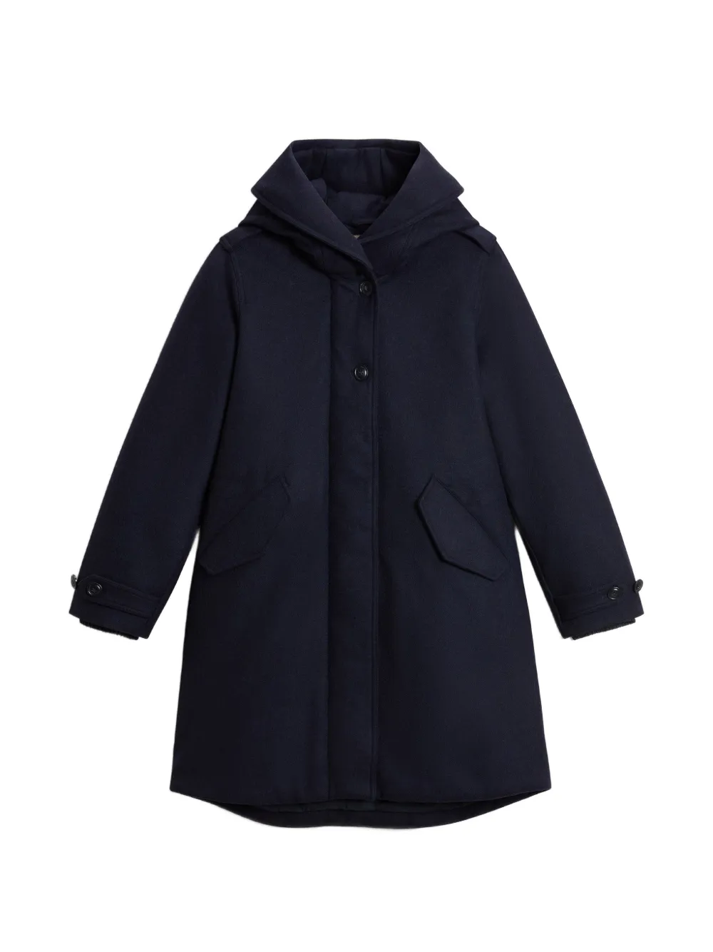 Woolrich Parka Prescott in lana con cappuccio - Blu