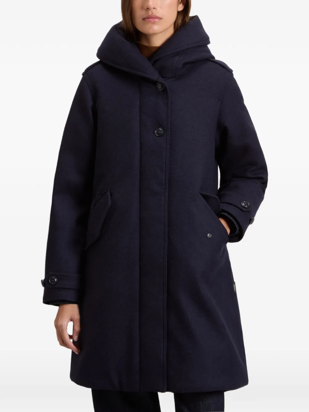 Woolrich Prescott wollen parka met capuchon Blauw