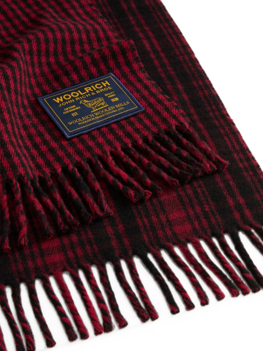 Woolrich Geruite cape Rood