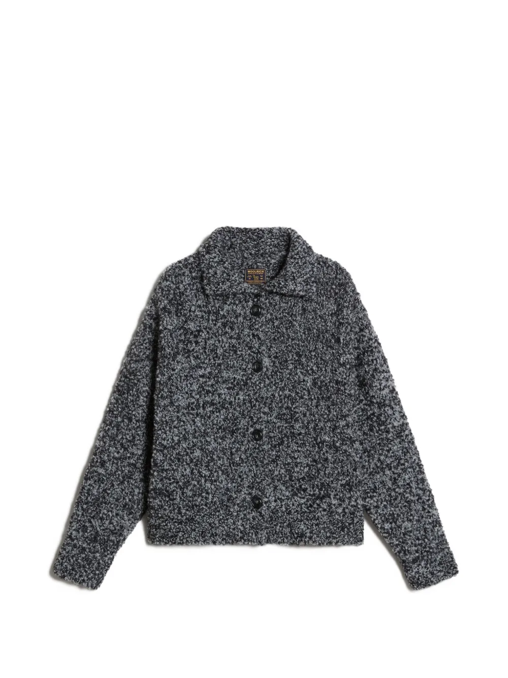 Woolrich bouclé-knit cardigan - Nero