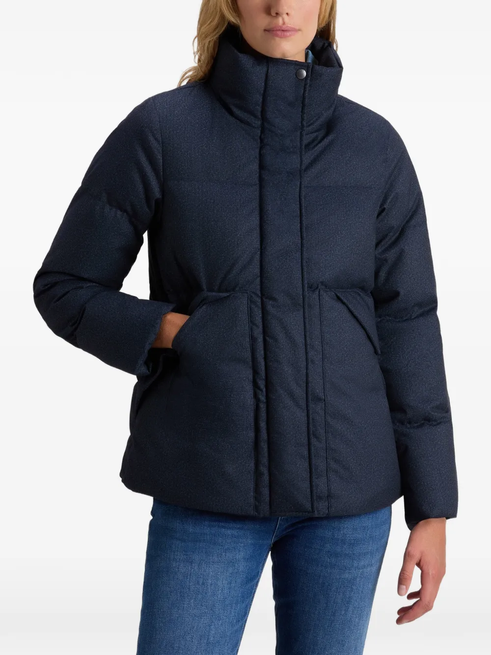 Woolrich padded high-neck jacket Blauw