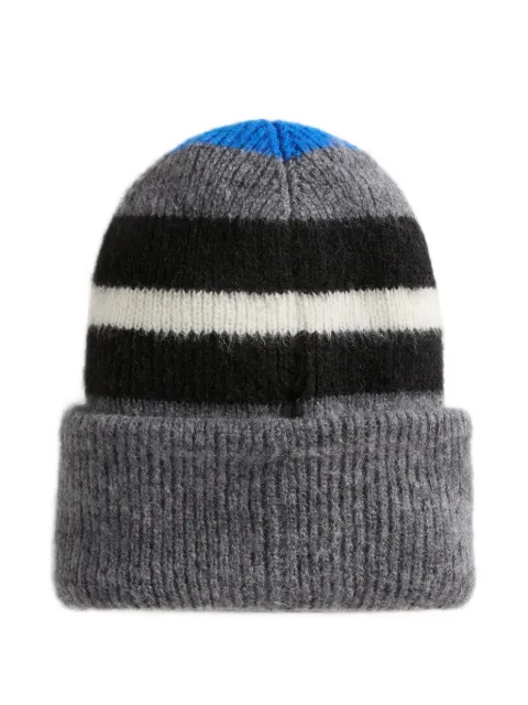 Woolrich striped beanie hat