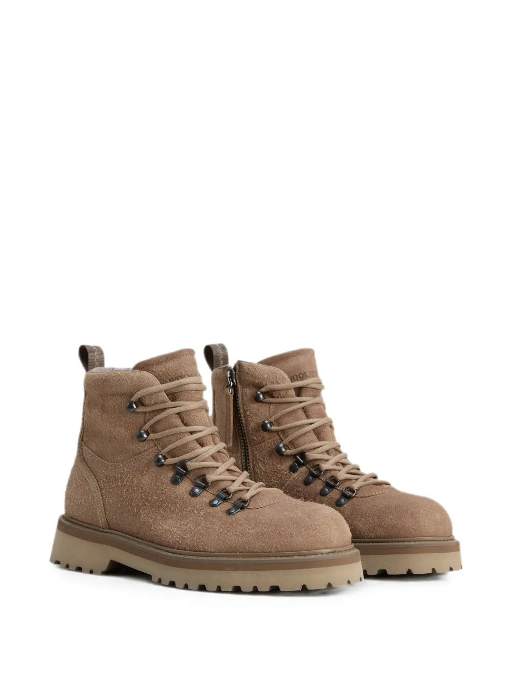 Woolrich Suède wandellaarzen Beige