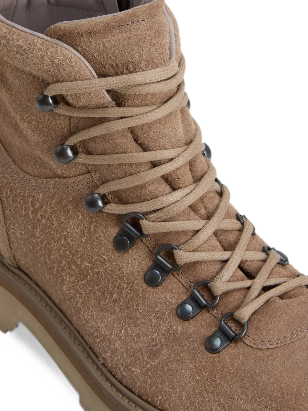 Woolrich Suède wandellaarzen Beige