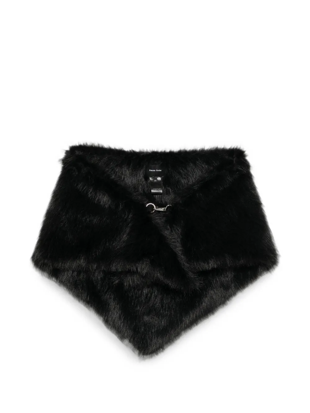 Simone Rocha faux-fur lobster-clasp scarf - Schwarz