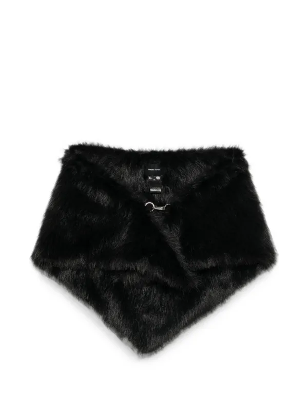 Simone Rocha Faux-fur Lobster-clasp Scarf in Black