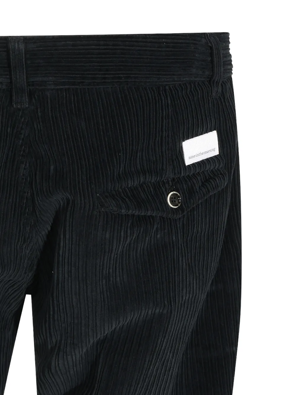 Nine In The Morning Ribfluwelen broek Zwart