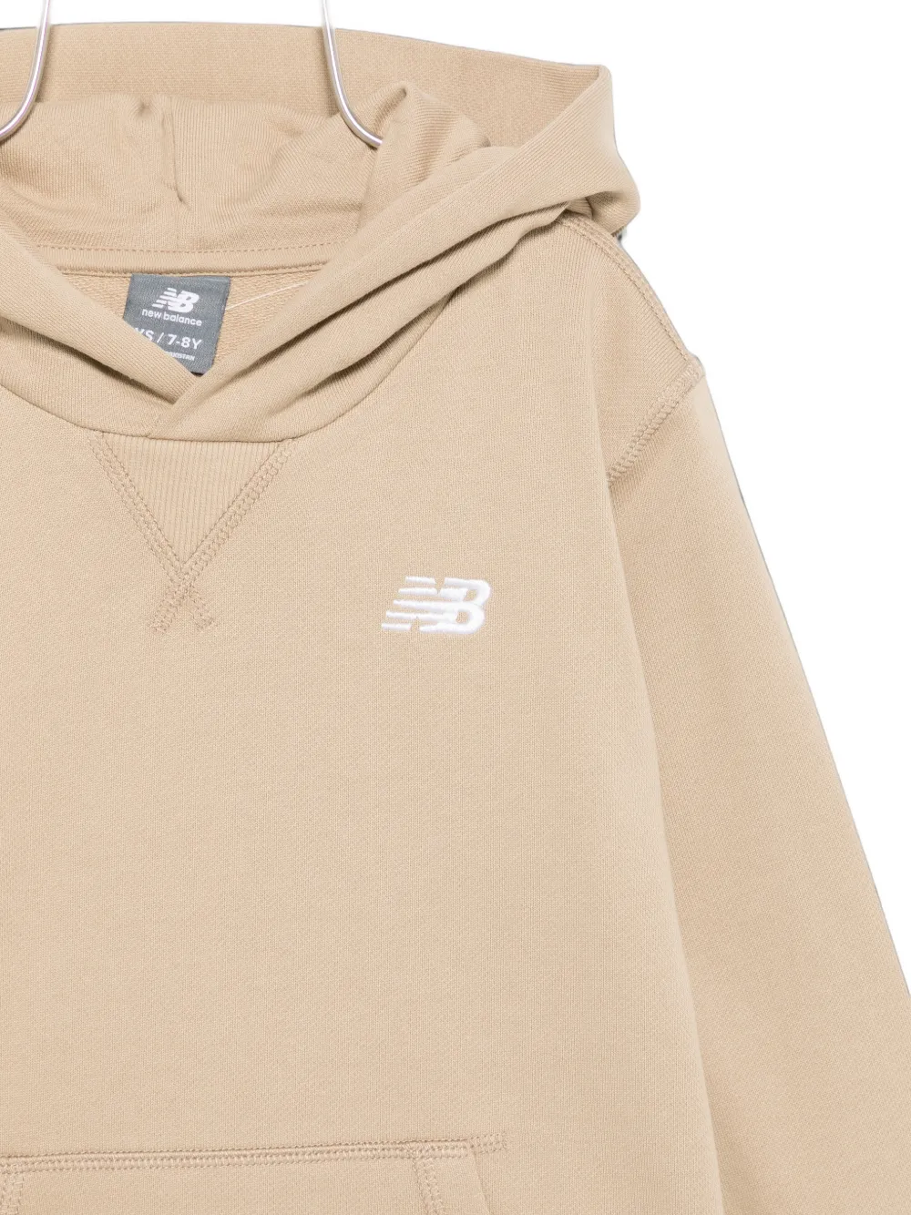 New Balance Kids Hoodie met geborduurd logo Beige