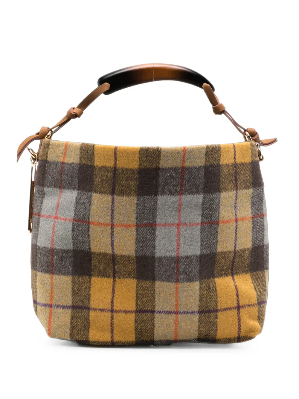 la milanesa tartan check tote bag - Giallo