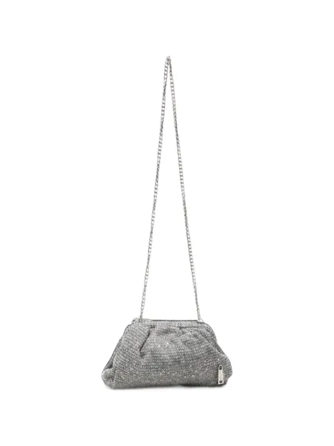 la milanesa sequin-embellished knitted clutch bag
