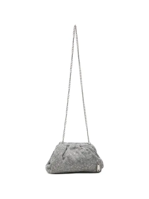 la milanesa sequin-embellished knitted clutch bag