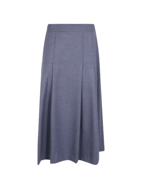 Antonelli pleated wool midi skirt
