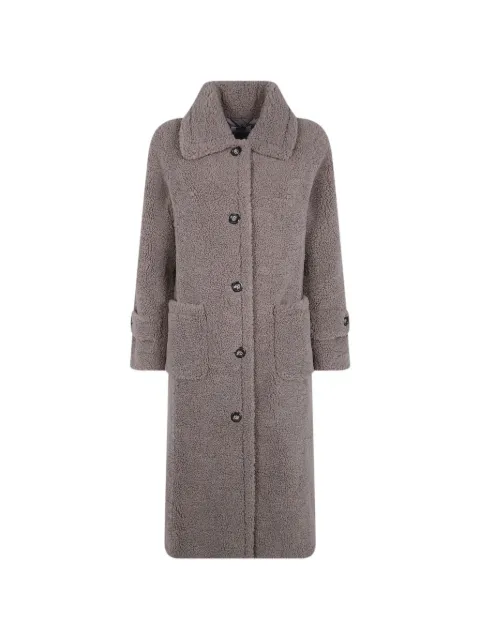Betta Corradi button-up teddy coat