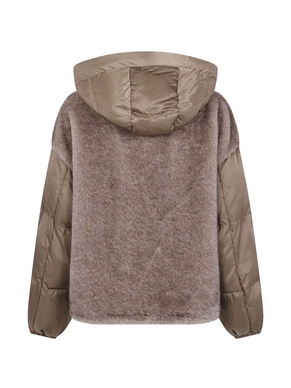 Betta Corradi Jack met capuchon en vlak met textuur Bruin