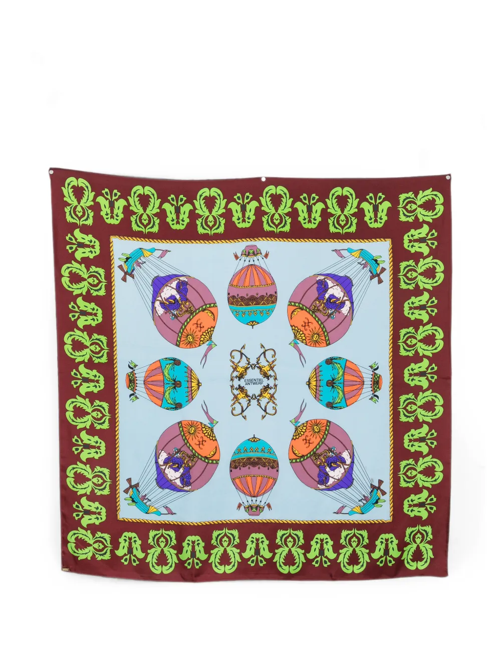 Essentiel Antwerp graphic-print silk scarf - Blau