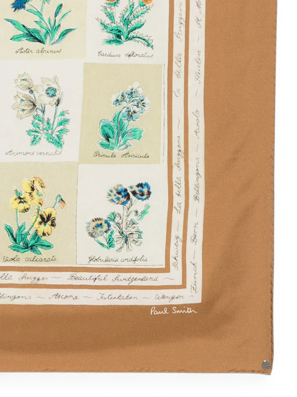 Paul Smith Sjaal met bloemenprint Bruin