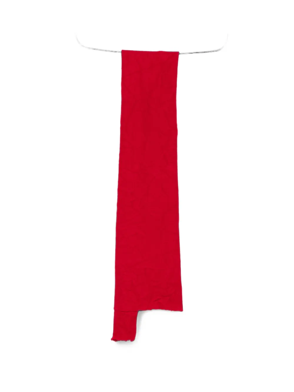 Maria Calderara crinkled raw-edge scarf - Rot