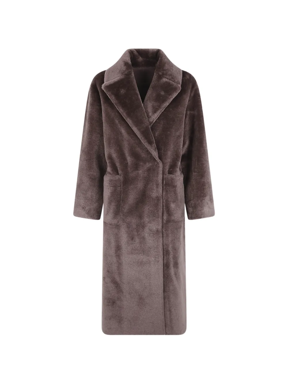 Betta Corradi faux-fur notch-lapels coat