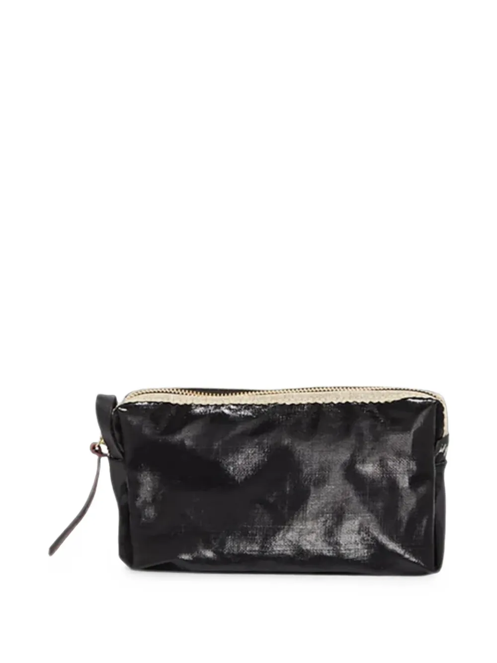 Jack Gomme Blush linen zip-top toilet bag - Schwarz