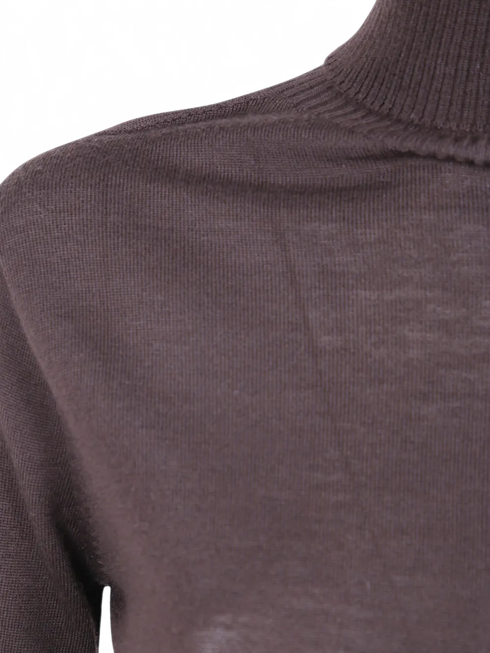 D.Exterior Wollen gebreid vest met col Bruin