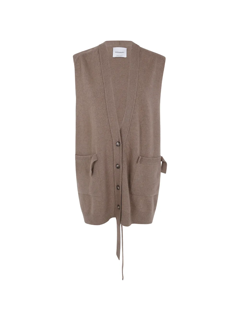 LABORATORIO CAPRI button-fastening gilet - Braun