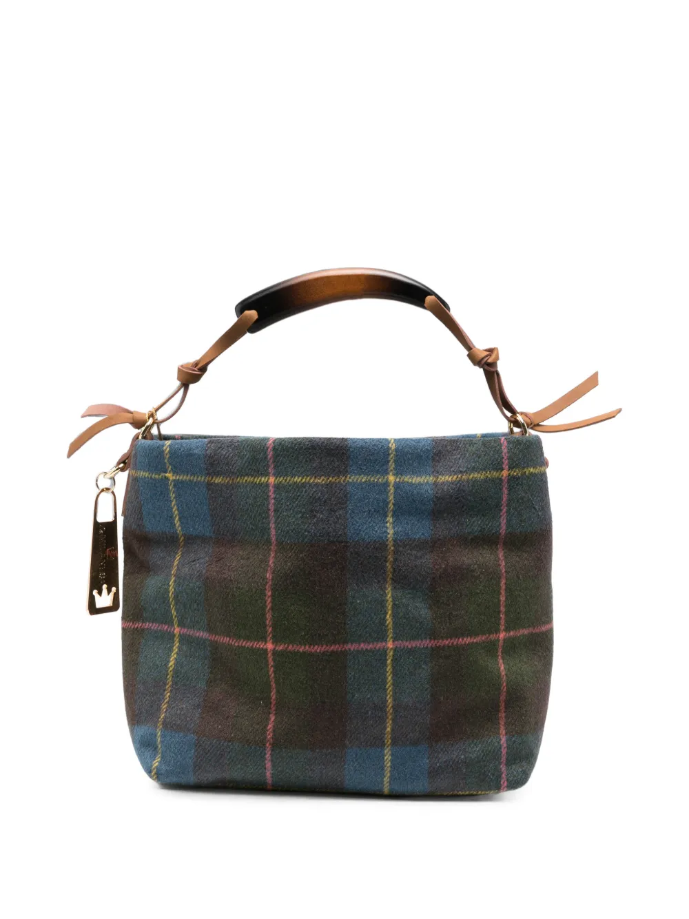 la milanesa Borsa tote tartan - Blu