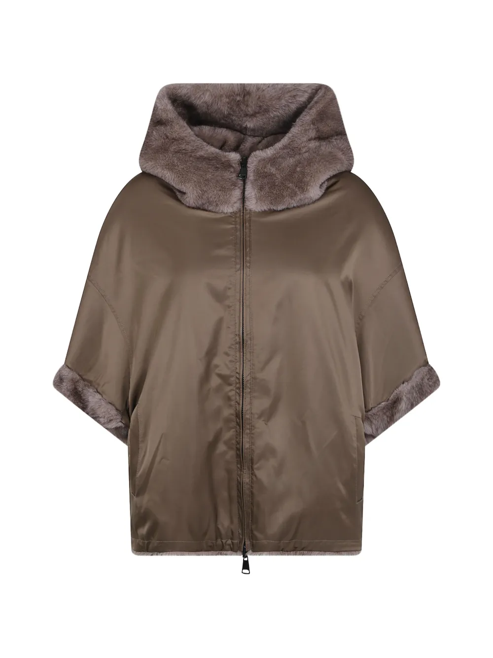 Betta Corradi faux-fur trim hooded coat