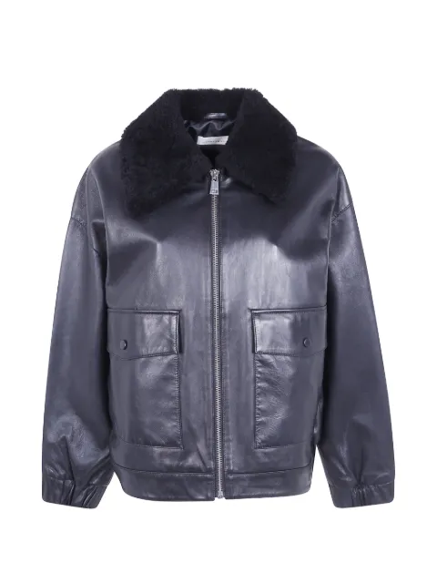 Liviana Conti shearling-collar leather jacket