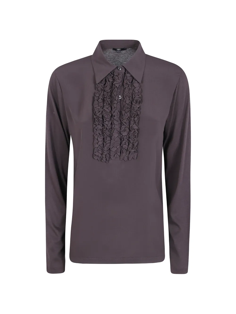 Seventy ruffled long-sleeve shirt - Braun