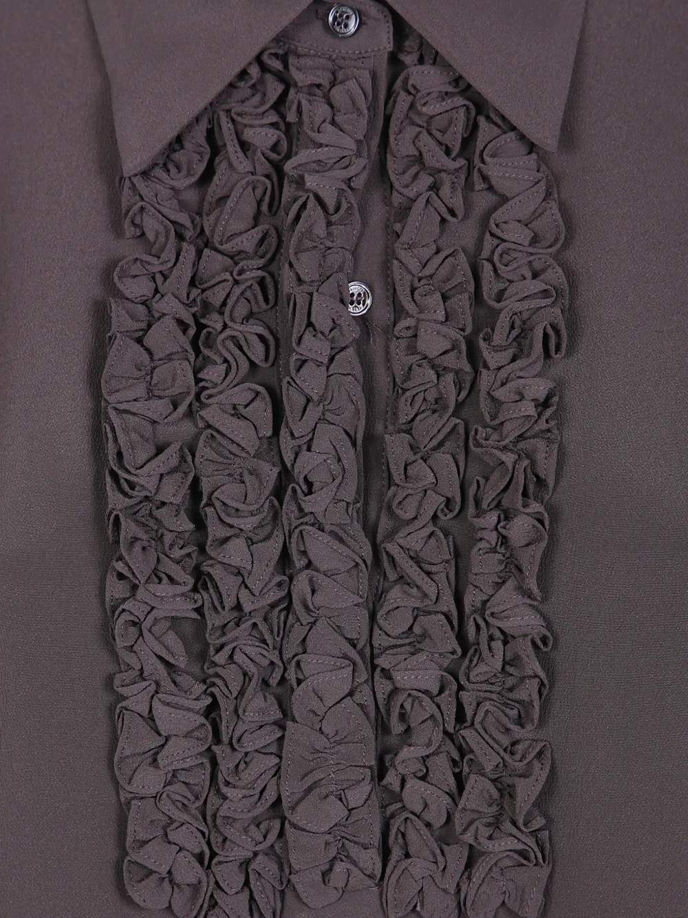 Seventy Shirt met ruches Bruin